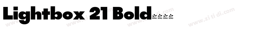 Lightbox 21 Bold字体转换